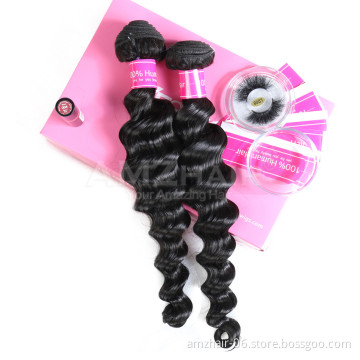 100% Malaysian Human Cuticle Aligned Remy Hair Vendors Wholesale 10A Grade Double Weft Loose Deep Wave Hair Extension Bundle